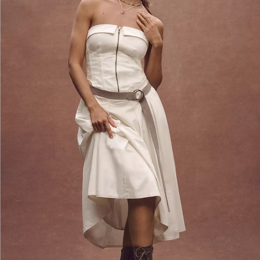 Pilcro Strapless Twofer Midi Dress